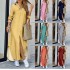 HOT SALE Summer Shirt Dress autumn Fashion Casual Long Dress Plus Size Women'S Clothing S-5XL