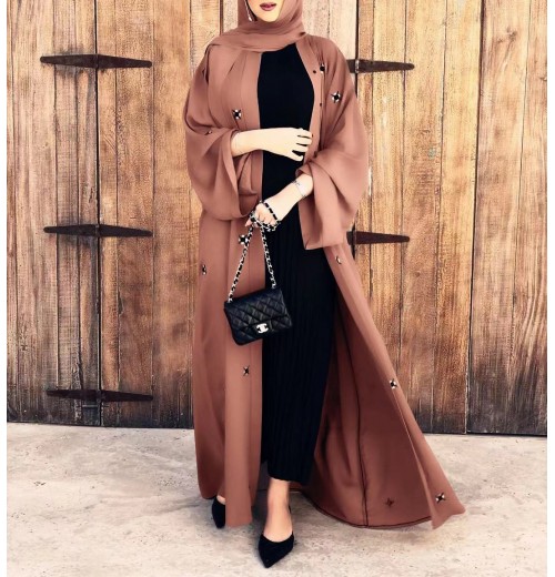 New Design Muslim Clothing Fashion Cardigan Robe Dress Turkey Muslim Cardigan Islamic Women Hijab Dresses Open Abaya Opp Bag