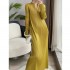 Miyake Pleated Fast Delivery Solid Color V-Neck Elegant Casual Loose Plus Size Dress For Women Sexy Style For Summer