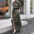 2022 new arrivals Korean-Style Cotton and Linen Shirt Dress fashion women's clothing lady elegant dresses women