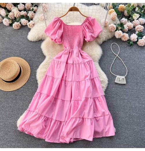 2023 Custom Dress Small MOQ Lady A line Vestidos Luxury Clothing Cotton Ruffles Dresses Elegant Women Summer Casual Maxi Dresses